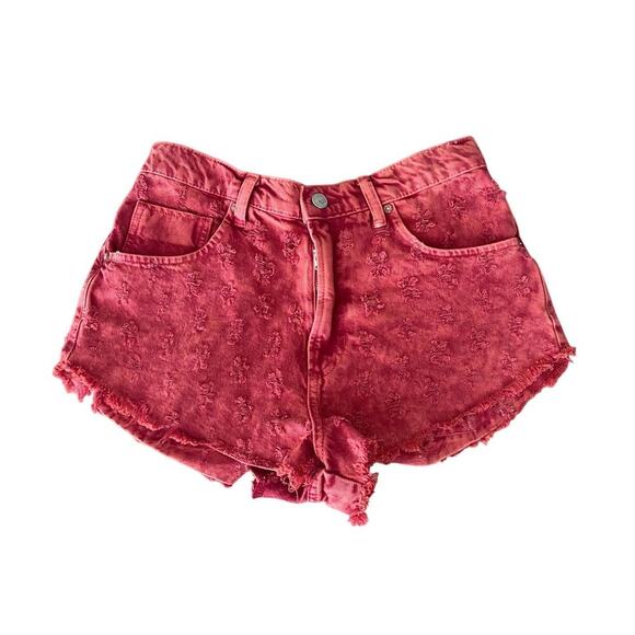 NWT Free People Mixed Emotions High Rise Short in Dragonfruit Sorbet 27 - Picture 4 of 7